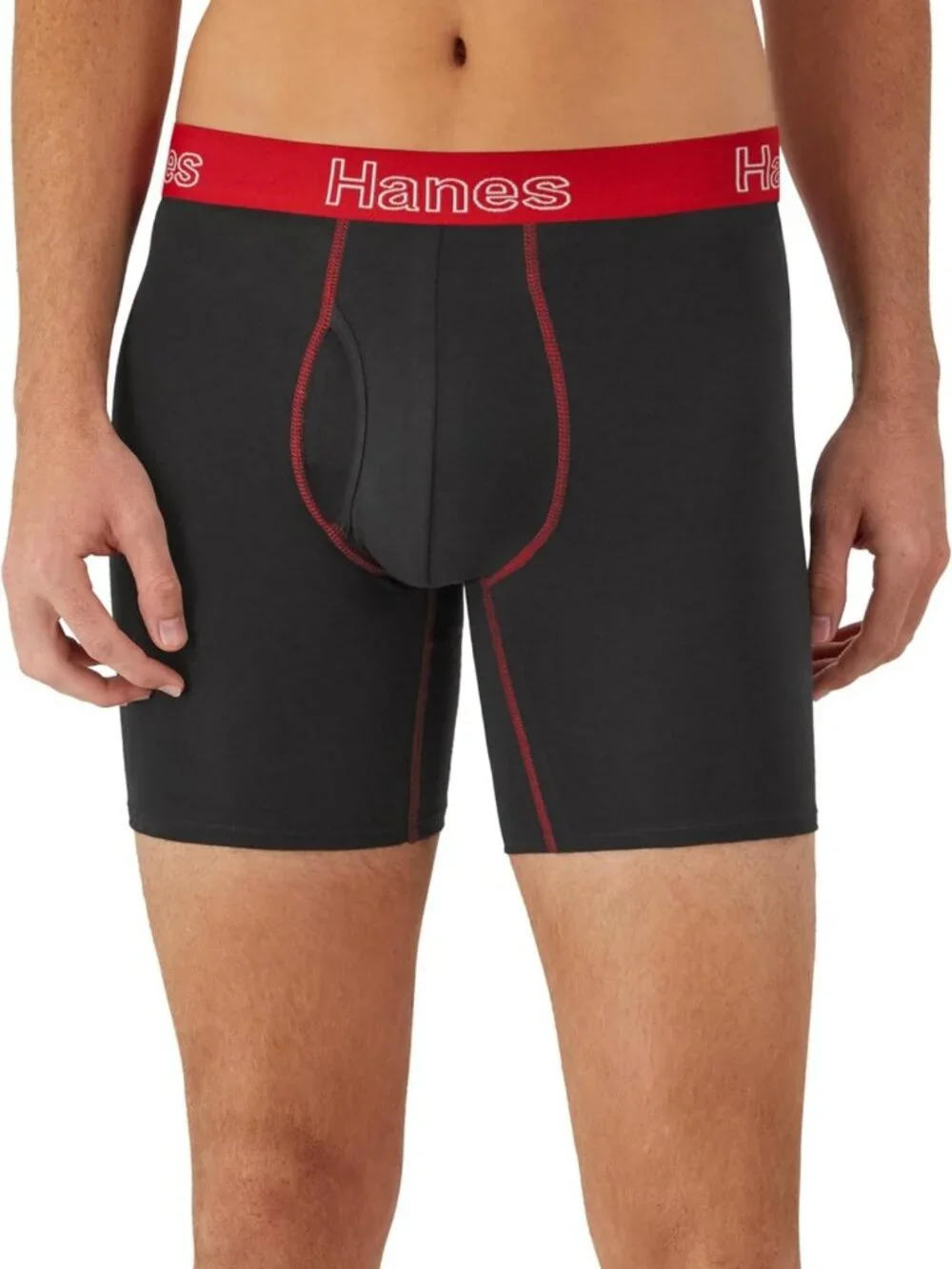Comfortable Stretch Cotton Boxer Briefs for Men, Moisture-Wicking, 6-Pack